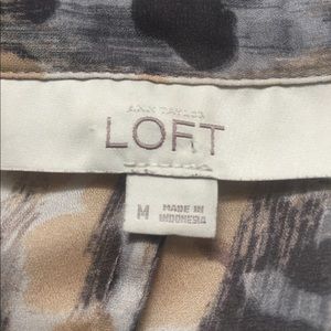 Ann Taylor Loft Leopard Print Sheer Blouse